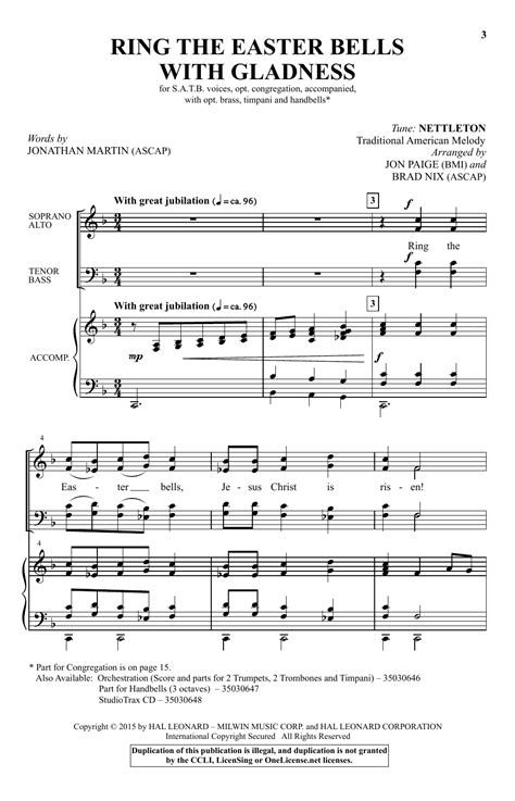  Ring The Easter Bells With Gladness - Handbells by Brad Nix